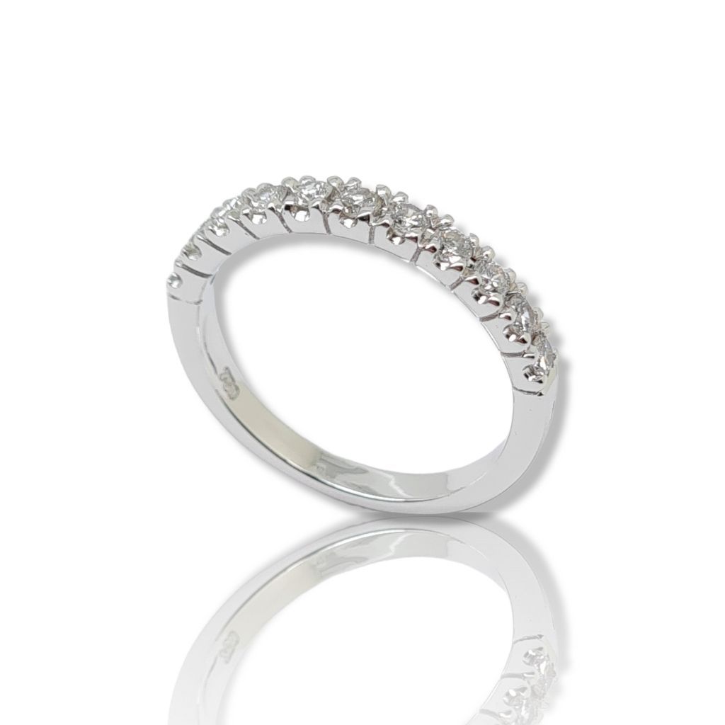 Eternity white gold k18 ring with 11 diamonds (T2426)